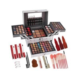 UNIFULL 132 Color All- In- One Makeup For Women Full Kit,Professional Makeup Kit,Makeup Gift Set for Women,Girls&Teens,Include eyeshadow/lipstick/concealer/Lip Gloss/Eyeliner/Mascara(006N2-Silver)