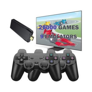 Retro Game Console with 20000 Games,Plug & Play Video Game Console TV Games,4K HDMI 64G 9 Emulators Classic Games, Dual Controllers for Kids Boys & Girls