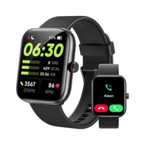 Fitness Tracker- [Alexa Built-in & Answer/Make Calls], 1.91″ Smart Watch with Heart Rate/Blood Oxygen/Sleep Monitor, Step Counter Fitness Watch with 100 Sports Modes, IP68 Waterproof for iOS Android