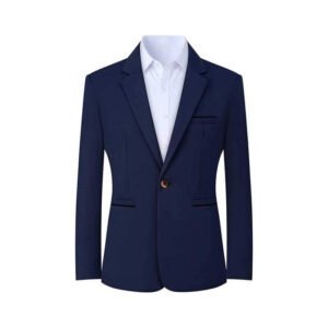 Mylldey Knit Blazer Men Business One Button Suit Jacket Regular fit Casual Sport Coat Mens Blazer