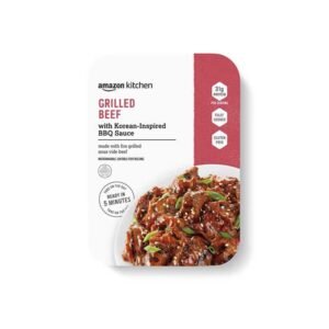 Amazon Kitchen, Grilled Beef with Korean Inspired BBQ Sauce, Fully Cooked, Gluten Free, 16 Oz