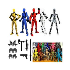 Assembly Completed-Titan 13 Action Figure Set,Titan 13 Robot Action Figure 3D Printed Multi-Jointed Movable,Nova 13 Action Figure,Decorations for Action Figures (5pcs,Assembly Completed)