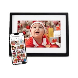 Skylight Digital Picture Frame – WiFi Enabled with Load from Phone Capability, Touch Screen Digital Photo Frame Display – Customizable Gift for Friends and Family – 10 Inch Black