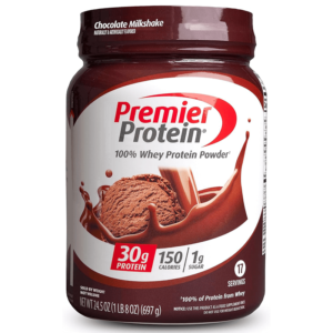 Premier Protein Powder, Chocolate Milkshake, 30g Protein, 1g Sugar, 100% Whey Protein, Keto Friendly, No Soy Ingredients, Gluten Free, 17 servings, 24.5 ounces