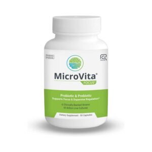 MicroVita® Focus by Accentrate – Focus-Supporting Probiotic Capsules – Supports Memory, Healthy Sleep Patterns, and Gut Health – 30-Day Supply