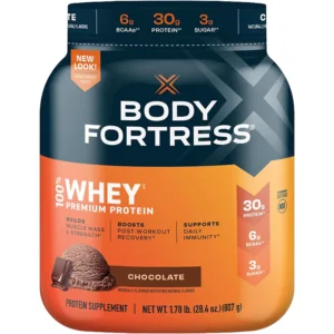 Body Fortress 100% Whey, Premium Protein Powder, Chocolate, 1.78lbs (Packaging May Vary)