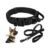 Tactical Dog Collar Leash Set, Adjustable Military Training Nylon Collar Dog Training with Control Handleand Metal Buckle, Dog Collar for Medium Large Dogs (Black,XL)