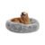 Bedfolks Calming Donut Dog Bed, 36 Inches Round Fluffy Dog Beds for Large Dogs, Anti-Anxiety Plush Dog Bed, Machine Washable Pet Bed (Dark Grey, Large)