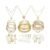 IFKM 36 PCS Gold Plated Jewelry Set with 4 PCS Necklace, 11 PCS Bracelet, 7 PCS Ear Cuffs Earring, 14 Pcs Knuckle Rings for Women Girls Valentine Anniversary Birthday Friendship Gift