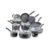 T-fal Ultimate Hard Anodized Nonstick Cookware Set 17 Piece, Oven Broiler Safe 400F, Lid Safe 350F, Kitchen Cooking Set w/ Fry Pans, Saucepans, Saute Pan, Griddle, Pots and Pans, Dishwasher Safe Black